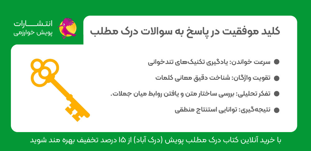 سوالات فارسی تیزهوشان، تکنیک پاسخ به سوالات فارسی تیزهوشان